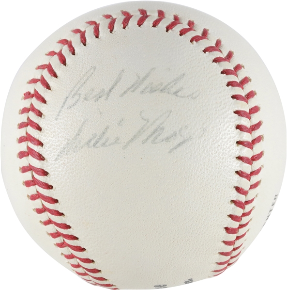 Willie Mays EXCEPTIONAL Vintage Rookie-Era Signed ONL Giles Baseball - PSA/DNA 8.5 Highest Graded Vintage Example!
