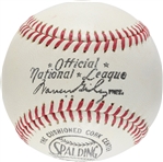 Willie Mays EXCEPTIONAL Vintage Rookie-Era Signed ONL Giles Baseball - PSA/DNA 8.5 Highest Graded Vintage Example!