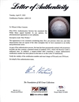 Willie Mays EXCEPTIONAL Vintage Rookie-Era Signed ONL Giles Baseball - PSA/DNA 8.5 Highest Graded Vintage Example!