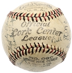 1934 Tour of Japan Team Signed Baseball w/ Ruth, Gehrig, Foxx, Mack & ULTRA-RARE U.S. Spy Moe Berg! (PSA/DNA)