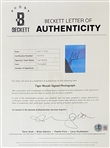 Tiger Woods Near-Mint Signed 16 x 20 Fist Pump Red Sunday Photograph (Upper Deck/UDA & Beckett/BAS)