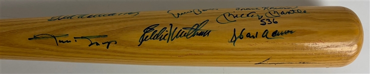 500 HR Club Multi-Signed Commemorative Baseball Bat w/ Mantle, Williams, & More! (10 Sigs)(Beckett/BAS LOA)