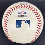 Shohei Ohtani Signed & Game Used OML Baseball from 9-10-2021 Game vs. Astros (MLB Holo)(PSA/DNA LOA)