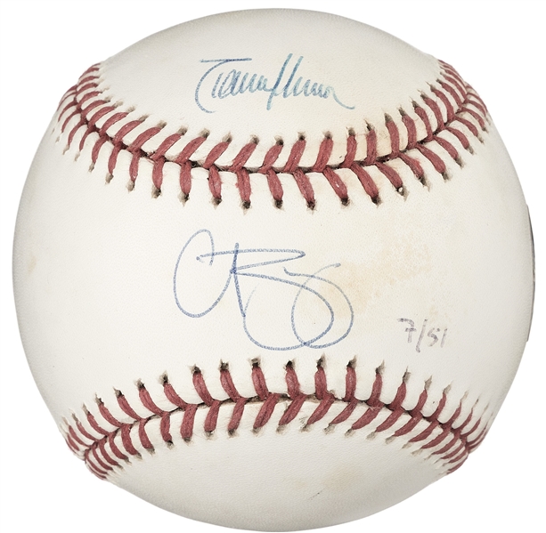 Randy Johnson & Curt Schilling Dual Signed Limited Edition (/51) 2001 Official World Series Game Ready Baseball (Third Party Guaranteed)