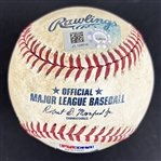 Mike Trout Game Used & Signed OML Baseball :: 05-02-2019 LAA vs TOR :: Trout At Bat (MLB Holo & PSA/DNA)
