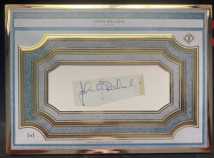 2018 Topps Transcendent 1/1 Gold Framed John Belushi Signature Trading Card w/ Near-Mint Autograph! (Third Party Guaranteed)