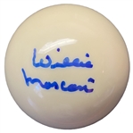 Willie Mosconi Signed Billiards Cue Ball (JSA)