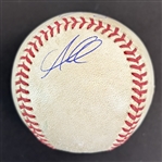 Ozzie Albies & Austin Riley Dual Signed & 2023 Game Used OML Baseball (PSA/DNA Sticker & MLB Hologram)