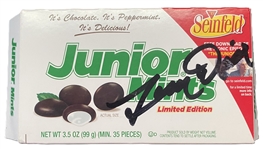 Seinfeld: Larry David Rare Signed Season 4 ep 20 The Junior Mint Junior Mint Box (JSA)