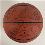 1997-1998 Chicago Bulls Team Signed Spalding NBA Basketball w/ Jordan, Pippen, & More! (14 Sigs)(PSA/DNA, Beckett/BAS, Bulls LOA)