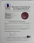 1997-1998 Chicago Bulls Team Signed Spalding NBA Basketball w/ Jordan, Pippen, & More! (14 Sigs)(PSA/DNA, Beckett/BAS, Bulls LOA)