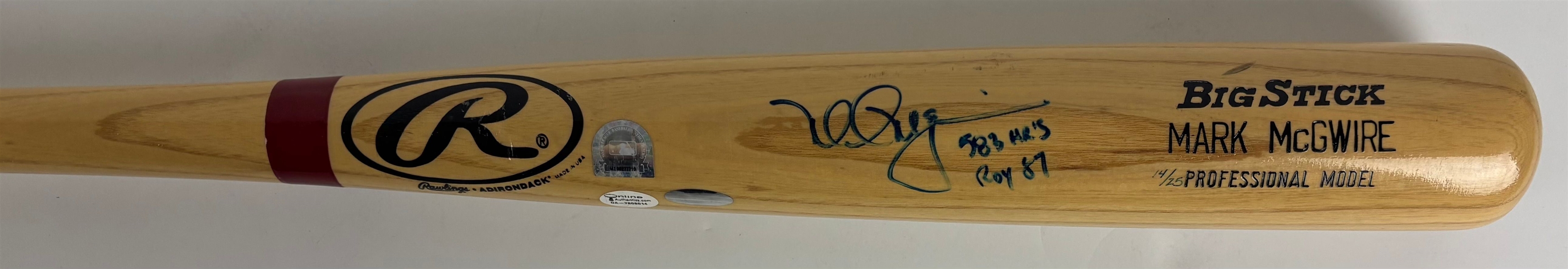 Mark McGwire Signed & Inscribed Ltd. Ed. Rawlings Big Stick Bat (Beckett/BAS)(MMLB)