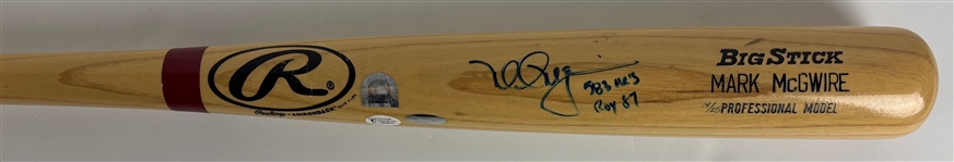 Mark McGwire Signed & Inscribed Ltd. Ed. Rawlings Big Stick Bat (Beckett/BAS)(MMLB)