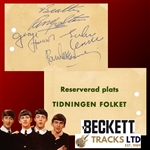 The Beatles: Group Signed 1963 Autographed Press Pass Eskilstuna (Sweden) (Tracks LTD & Beckett/BAS LOAs)