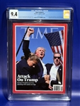 Donald Trump Unsigned TIME Magazine Newsstand Fist Pump - August 2024 (CGC 9.4)