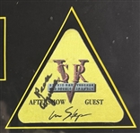 Stevie Ray Vaughan & Reese Wynans Signed Concert Memorabilia in Framed Display (Beckett/BAS LOA)