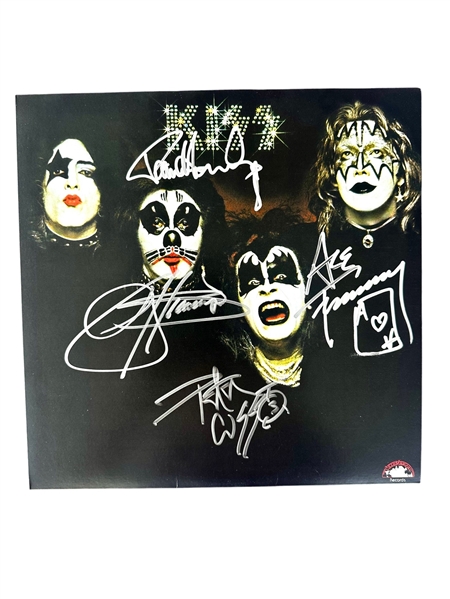 KISS: Fully Group Signed Debut Album Cover w/ Vinyl (Third Party Guaranteed)