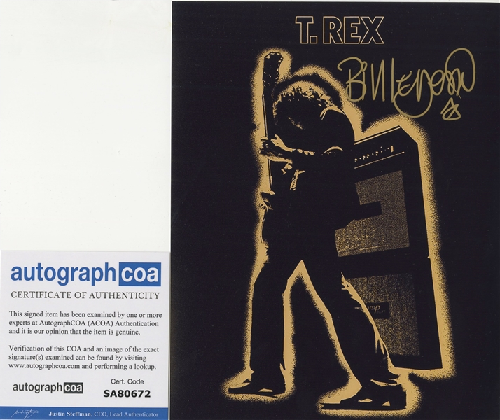 T.Rex: Bill Legend Lot (4) Signed 8” x 10” Photos (ACOA Authentication)