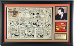 The Katzenjammer Kids: Joe Musial Signed Original Comic Strip Artwork (c. 1962) in Custom Framed Display (Beckett/BAS Guaranteed)