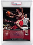 2005 Upper Deck Signature Portraits 8" x 10" LeBron James Signed Photo Card (UDA & PSA Encapsulated)