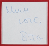 The Notorious B.I.G. Signed Sheet in Custom Framed Display (JSA LOA)