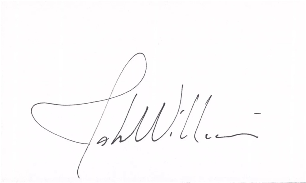 Star Wars: John Williams Signed 3" x 5" Index Card (Third Party Guaranteed)