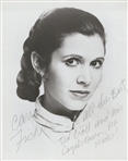 Carrie Fisher Vintage Signed & Inscribed Black & White 8" x 10" Star Wars Photograph (Third Party Guaranteed)