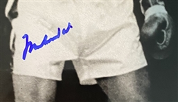 Muhammad Ali Signed Over-Liston 16 x 20 Black & White Photograph (Online Authentics & Steiner Sports)