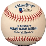 David Ortiz Signed OML Baseball w/ 286 Avg, 541 HRs & 1,768 RBI Inscriptions! (Beckett/BAS)