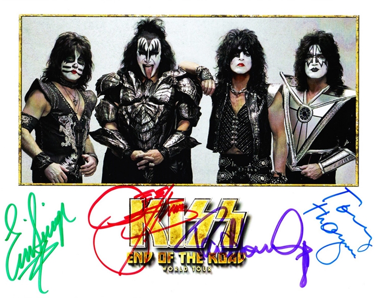 KISS "End of the Road World Tour" VIP ONLY Signed 8x10 Photo! (Third Party Guaranteed)