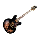 B.B. King Signed Custom Airbrushed Gibson Epiphone Lucille Guitar (PSA Authentication)
