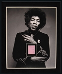 Jimi Hendrix Signed & Inscribed Page in Framed Display w/ Rare Early Autograph (JSA LOA)(Ulrich Collection)