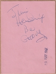 Jimi Hendrix Signed & Inscribed Page in Framed Display w/ Rare Early Autograph (JSA LOA)(Ulrich Collection)