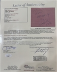 Jimi Hendrix Signed & Inscribed Page in Framed Display w/ Rare Early Autograph (JSA LOA)(Ulrich Collection)