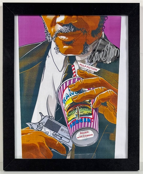 Samuel L. Jackson Signed Cut in Pulp Fiction Framed Display (Beckett/BAS LOA)