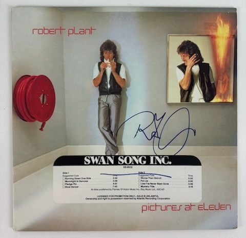 Robert Plant Signed Pictures at Eleven Album Cover (Epperson/REAL)