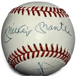 Mickey Mantle, Willie Mays & Duke Snider Superbly Signed ONL Baseball (Beckett/BAS)