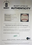 Mickey Mantle, Willie Mays & Duke Snider Superbly Signed ONL Baseball (Beckett/BAS)