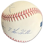 Nolan Ryan Signed Stat OML Baseball w/ 324 Wins 5,714 K's 7 No-Hitters, HOF 99 Inscriptions! (Beckett/BAS)