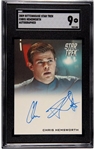 2009 Rittenhouse Star Trek Chris Hemsworth Signed Short Print Trading Card - SGC 9