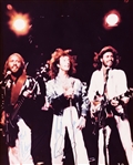Bee Gees Vintage Group Signed 8 x 10 Original On-Stage Photograph w/ All Three Gibb Brothers! (PSA/DNA)