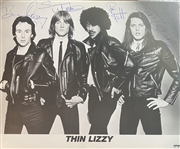 Thin Lizzy Vintage Group Signed 8 x 10 Promotional Photograph w/ All Four Members! (Third Party Guaranteed)