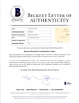 Benito Mussolini Near-Mint Signed & Handwritten 1927 Letter w/ PERFECT GEM MINT 10 Autograph! (Beckett/BAS GEM MINT 10)