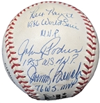 World Series National League MVPs Multi-Signed ONL Baseball w/ Bench, Gibson, Schmidt & Others (JSA)