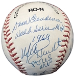 World Series National League MVP's Multi-Signed ONL Baseball w/ Bench, Gibson, Schmidt & Others (JSA)