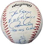 World Series National League MVP's Multi-Signed ONL Baseball w/ Bench, Gibson, Schmidt & Others (JSA)