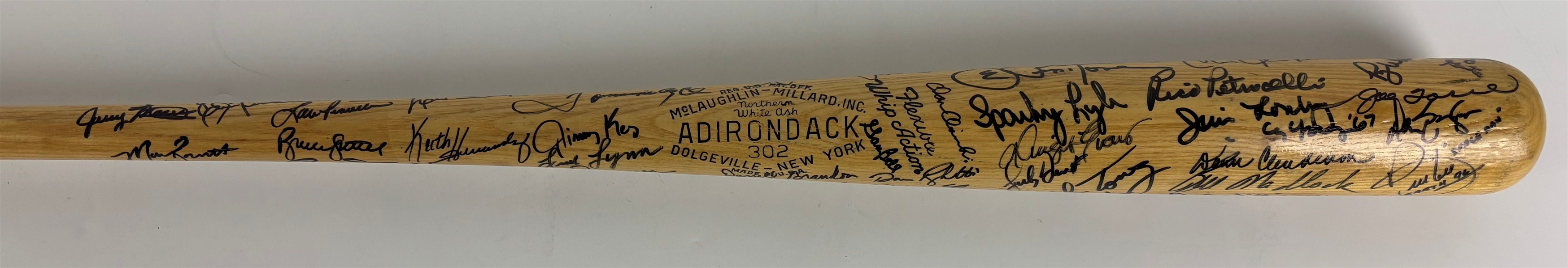 Baseball Greats Heavily Signed Bat w/ 73 Signatures! (Beckett/BAS LOA)