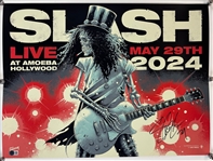 Slash Signed 18" x 24" Original 2024 Amoeba Music Concert Poster (Beckett/BAS)