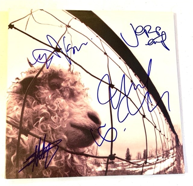 Pearl Jam Group-Signed "Vs." Album Cover – Signed by Eddie Vedder, Mike McCready, Jeff Ament, Stone Gossard & Dave Abbruzzese (5/Sigs) (Beckett/BAS)  (John Brennan Collection) 
