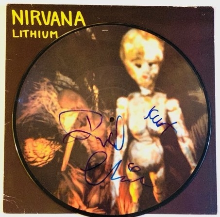 Nirvana Signed "Lithium" Picture Disc – Featuring Signatures of Cobain, Novoselic, and Grohl (Beckett/BAS) (John Brennan Collection) 